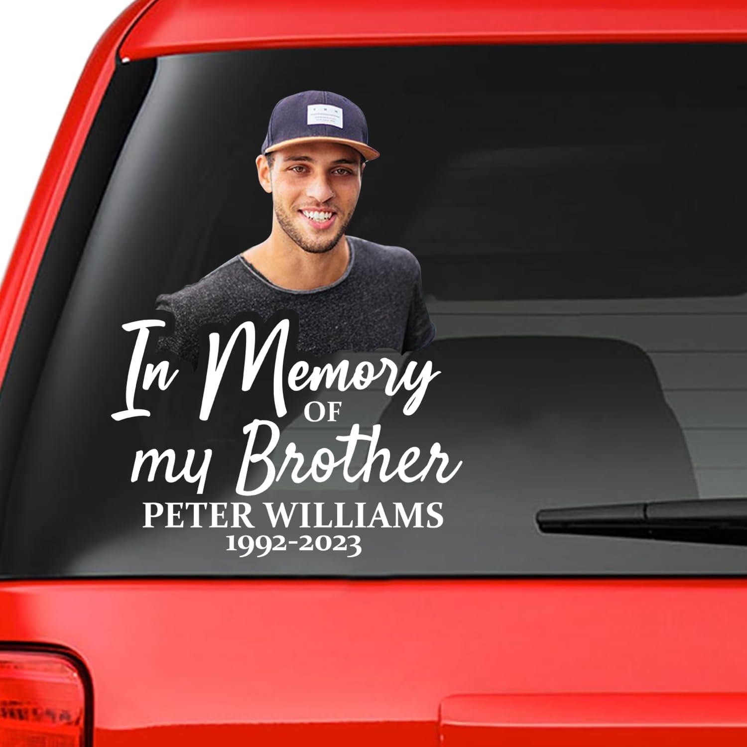 Custom In Memorial Sticker Personal Memory Decal Car :  in memory of my Brother