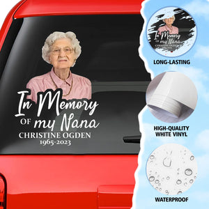 Custom In Memorial Sticker Personal Memory Decal Car :  in memory of my Nana