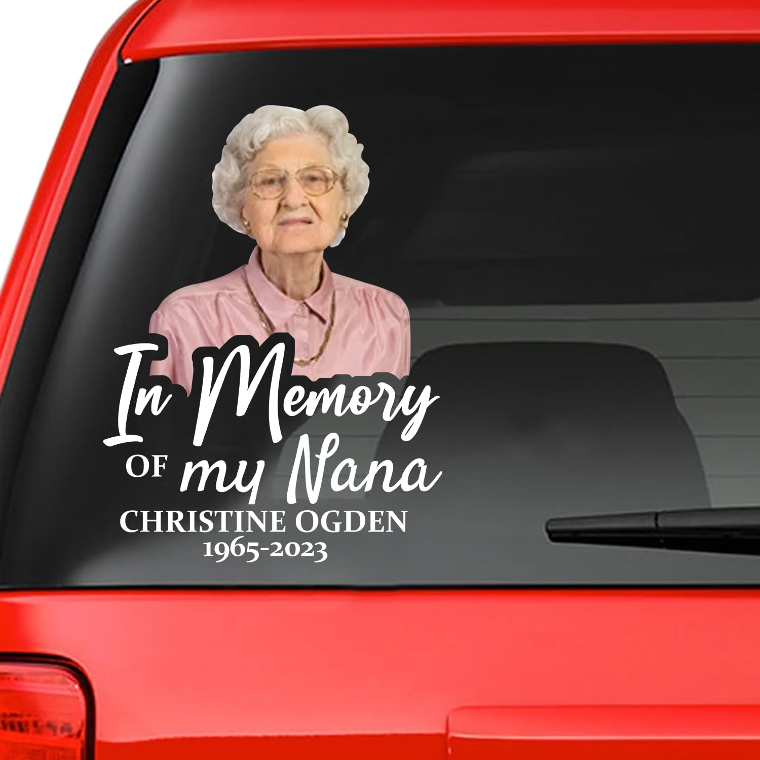 Custom In Memorial Sticker Personal Memory Decal Car :  in memory of my Nana
