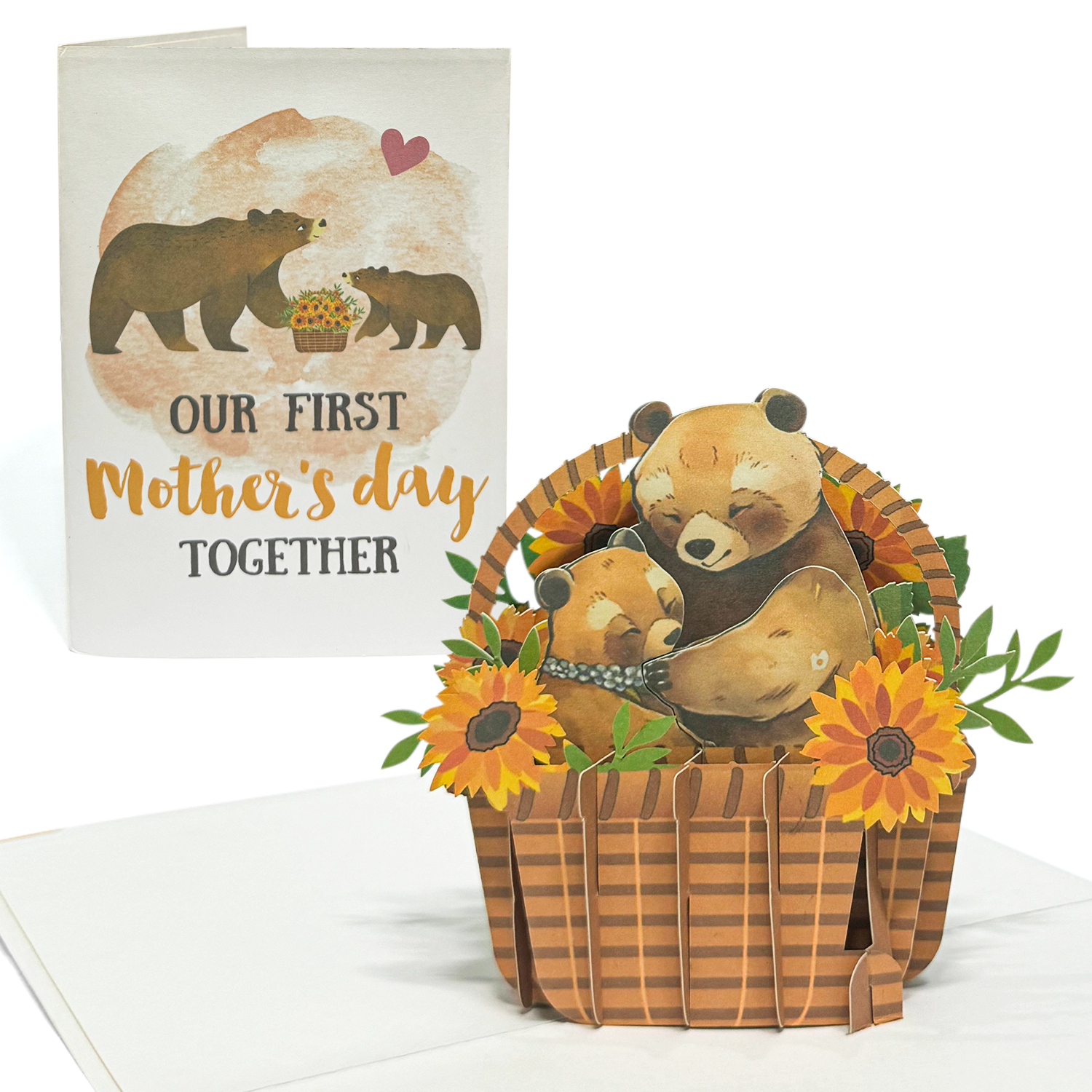 Custom Folding Greeting Card | Personalized Gift For 1st Mom | Bear