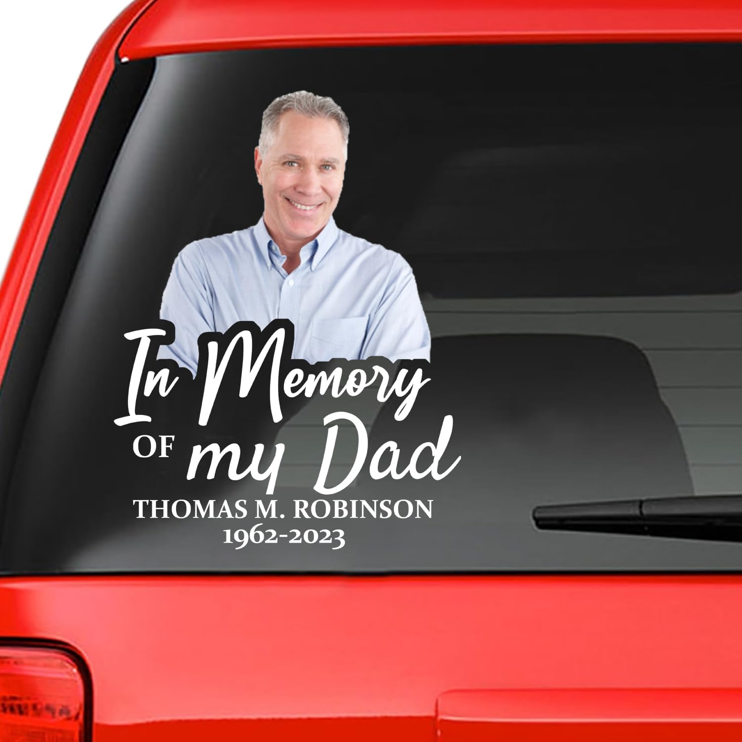 Custom In Memorial Sticker Personal Memory Decal Car :  in memory of my Dad