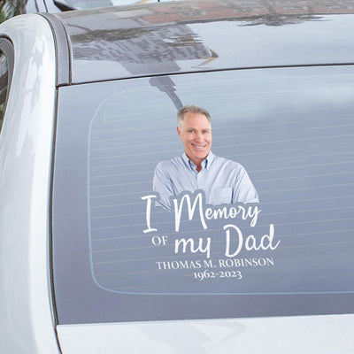 Custom In Memorial Sticker Personal Memory Decal Car :  in memory of my Dad