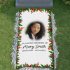 Custom Memorial Grave Blanket on Christmas : In Loving Memory Grave Blanket