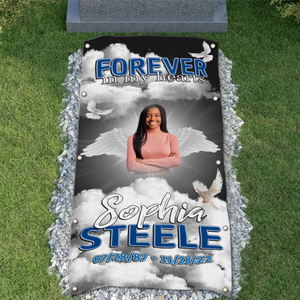 Custom Memorial Grave Blanket, Memory Grave Blanket : Forever in my heart