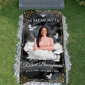 Custom Memorial Grave Blanket, in Memory Grave Blanket : in memory of grave blanket