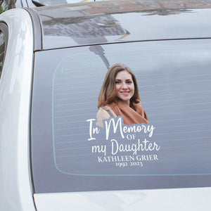 Custom In Memorial Sticker Personal Memory Decal Car :  in memory of my Daughter