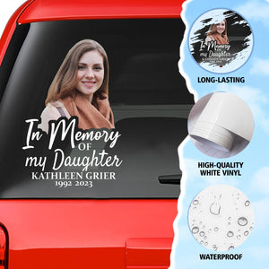 Custom In Memorial Sticker Personal Memory Decal Car :  in memory of my Daughter