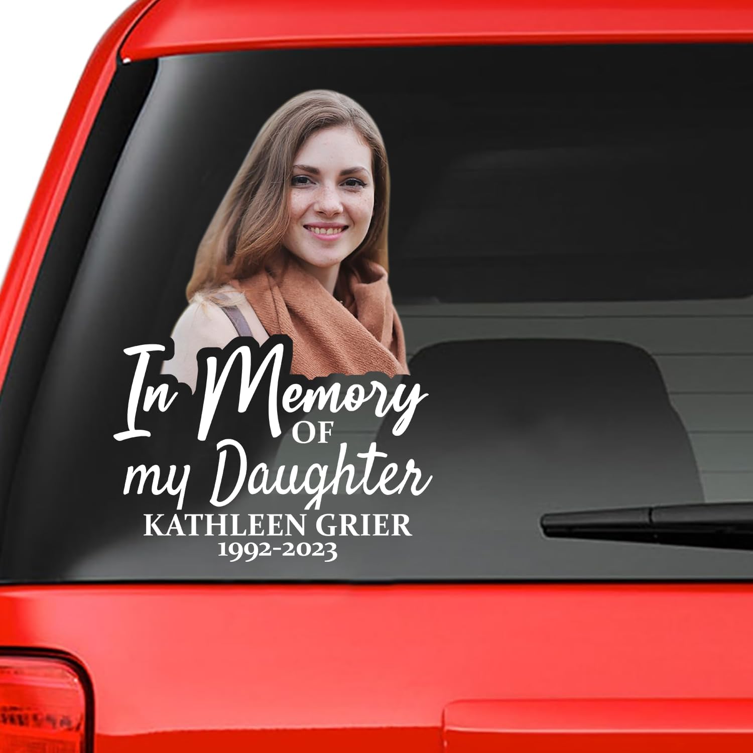 Custom In Memorial Sticker Personal Memory Decal Car :  in memory of my Daughter