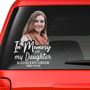 Custom In Memorial Sticker Personal Memory Decal Car :  in memory of my Daughter