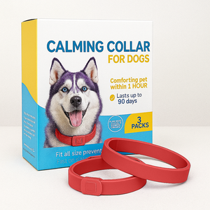 Flea & Tick Collar Red For Dog, For Lover Dog A06