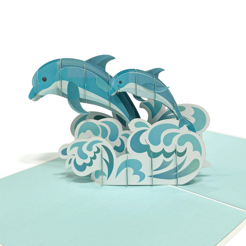 Custom Folding Greeting Card | Personalized Gift For Mom | To the world's best Mom | Dolphin