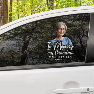 Custom In Memorial Sticker Personal Memory Decal Car :  in memory of my Grandma