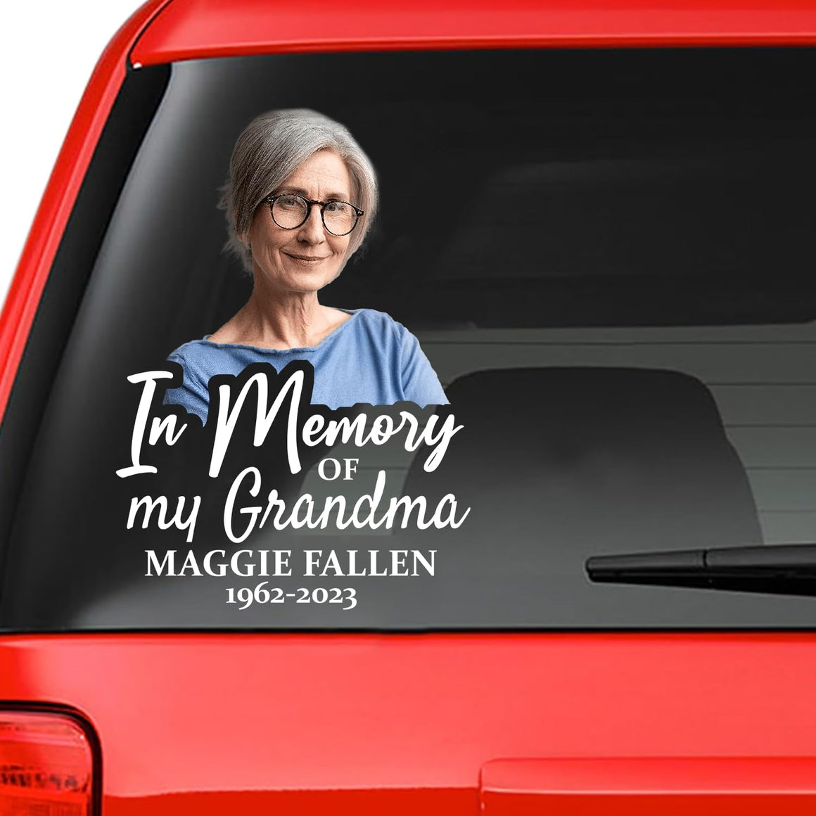 Custom In Memorial Sticker Personal Memory Decal Car :  in memory of my Grandma