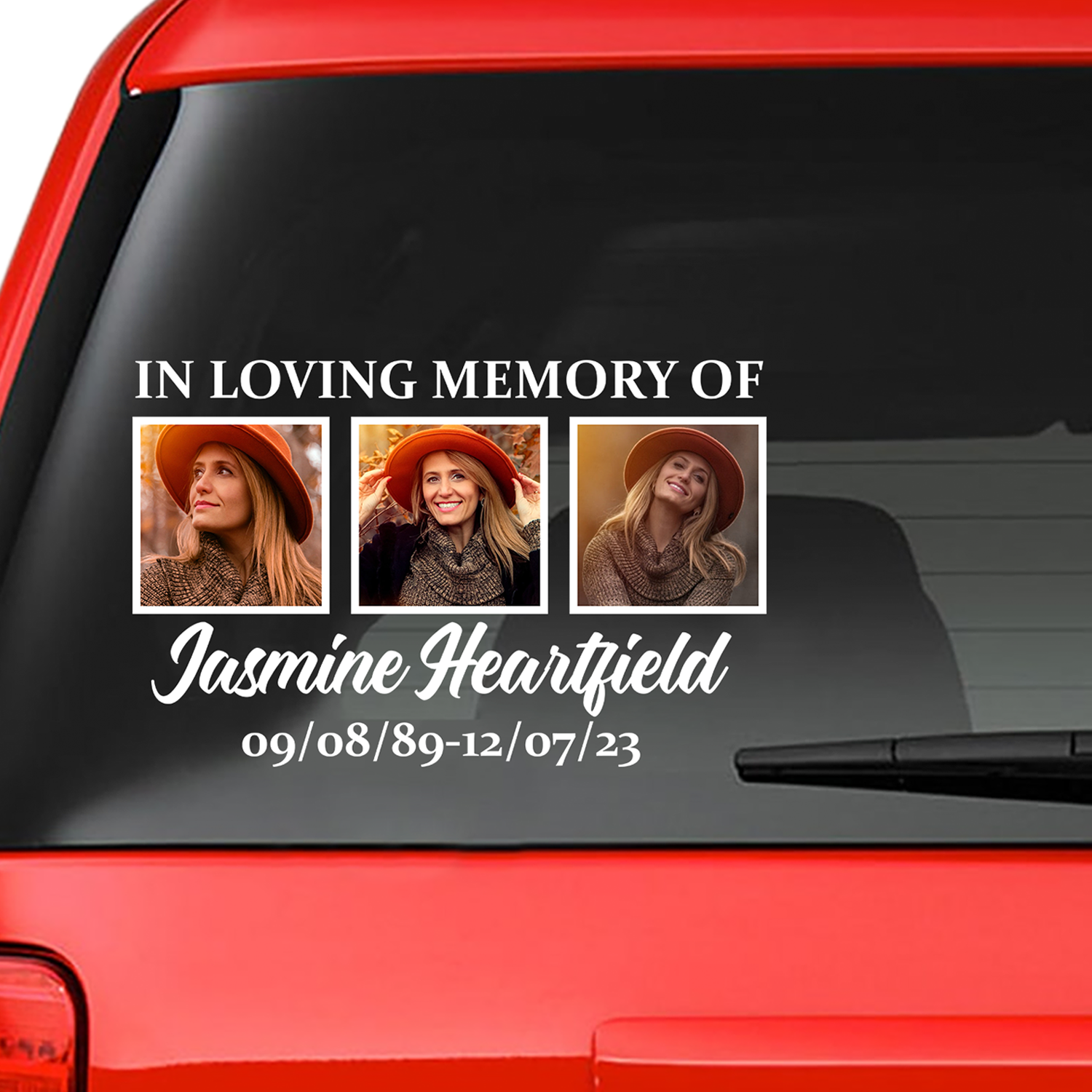 Custom In Loving Memory Sticker, Personalized Memorial Decal Car : in loving memory of