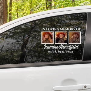 Custom In Loving Memory Sticker, Personalized Memorial Decal Car : in loving memory of