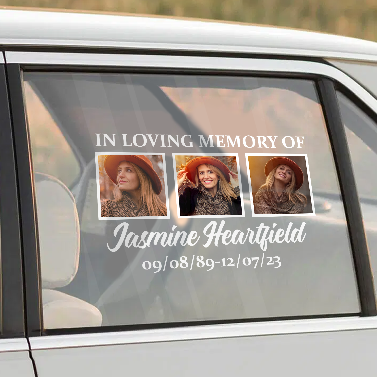 Custom In Loving Memory Sticker, Personalized Memorial Decal Car : in ...