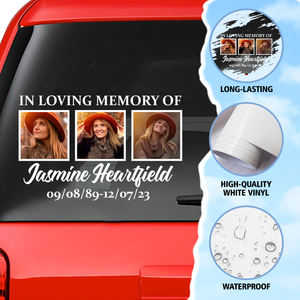 Custom In Loving Memory Sticker, Personalized Memorial Decal Car : in loving memory of