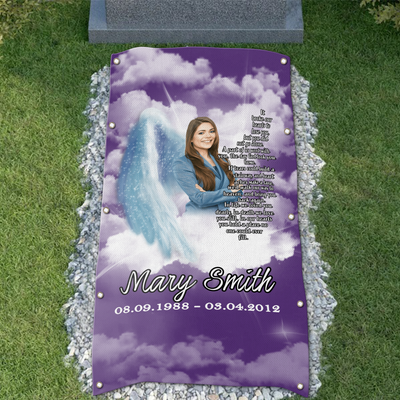 Custom Memorial Grave Blanket Memory Grave Blanket : It broke our hearts to lose you