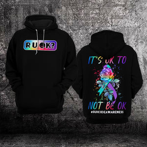 Suicide Awareness Hoodie For Women For Men : RU OK?