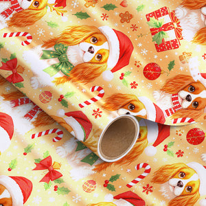 Personalized Christmas Wrapping Paper Holiday 2025 : Cavalier King Charles Spaniel
