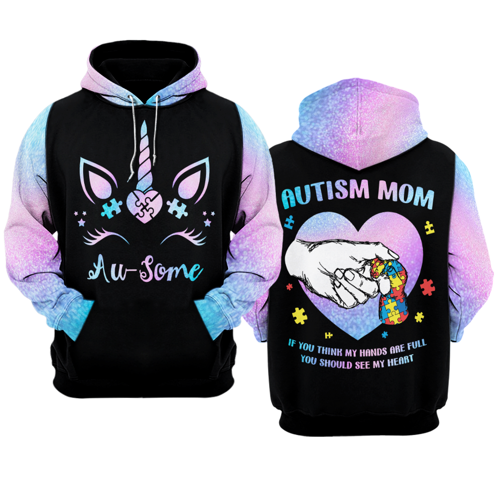 Autism Awareness Hoodie 3D : Autism Mom