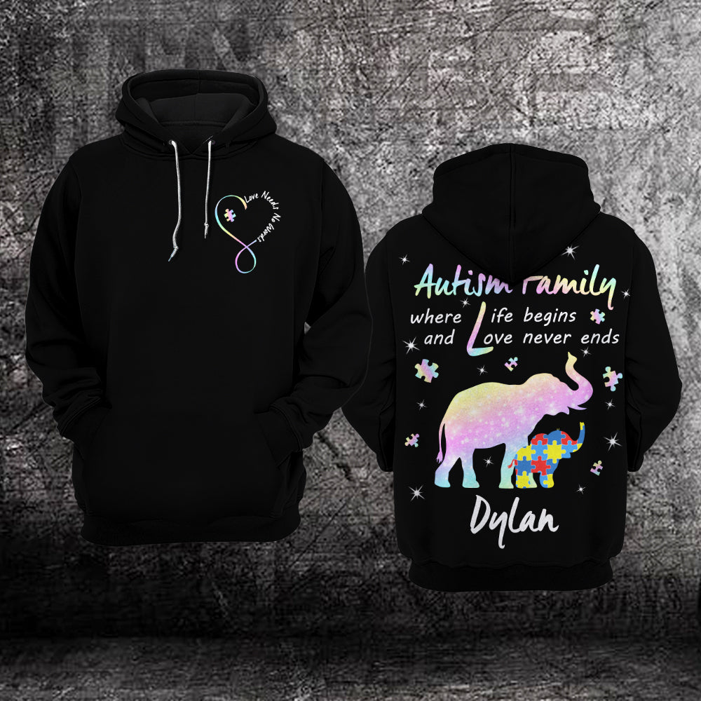 Custom Autism Awareness Hoodie 3D : Autism Family