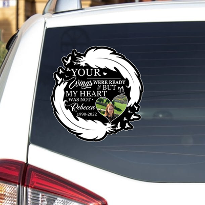 Custom in Memory of Tree Sticker Memory Decal Cars : Your wings were ready 223A