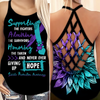 Suicide Awareness Criss Cross Tank Top Summer:  Supporting The Fighters Admiring 0510