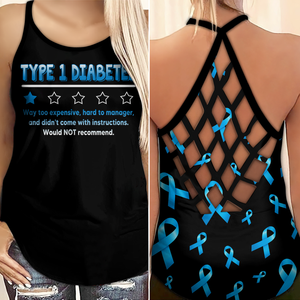 Diabetes Awareness Criss Cross Tank Top Summer: Way too expensive