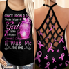 Breast Cancer Awareness Criss Cross Tank Top Summer: Once upon a time there was a girl