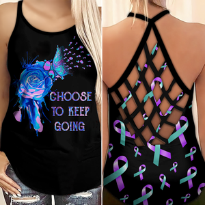 Suicide Awareness Criss Cross Tank Top Summer: Choose