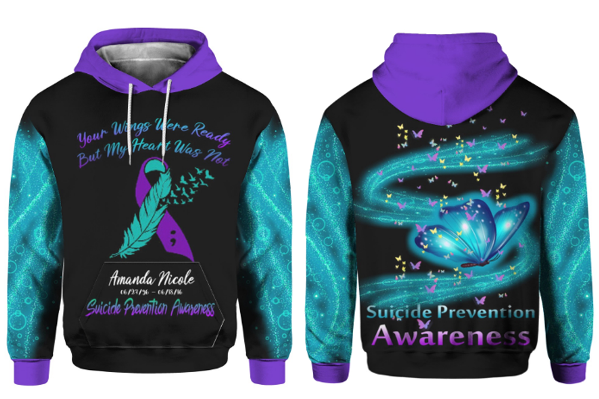 Custom Personalized Hoodie All print : Your Wings