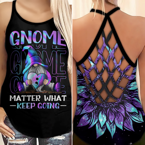 Suicide Awareness Criss Cross Tank Top Summer:  Keep Going