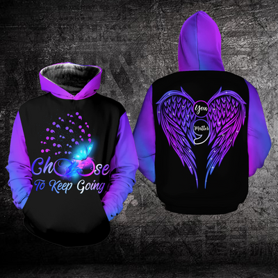 Suicide  Awareness Hoodie Full Print For Women For Men : Choose To Keep Going A04