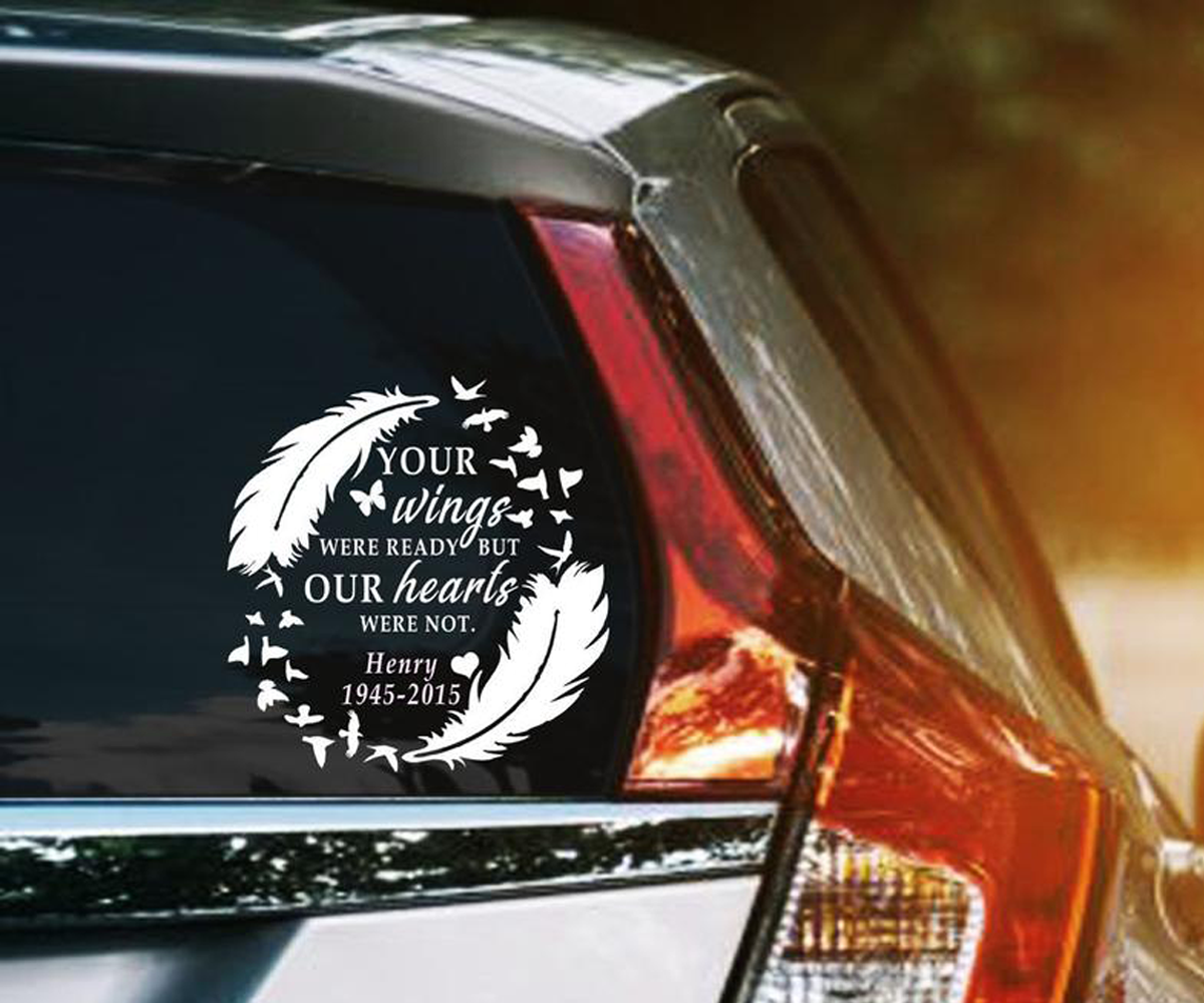 Personalized Sticker  Suicide Awareness :  Your Wings Were Ready
