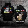 Autism Awareness Hoodie 3D : Autism Think Outside the Box