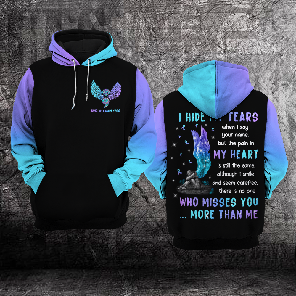 Suicide Prevention Awareness Hoodie For Women For Men : I hide my tears
