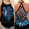 Diabetes Awareness Criss Cross Tank Top Summer: It ain't over until god says it's over 0309