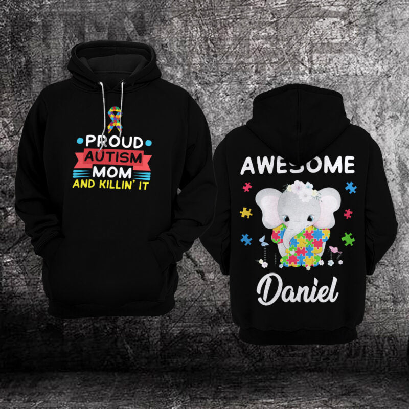 Personalized Autism Awareness Hoodie 3D : Proud autism mom