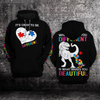 Autism Awareness Hoodie 3D : It’s Okay to Be Different