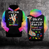 Autism Awareness Hoodie 3D : Why Fit in When You Were Born to Stand Out