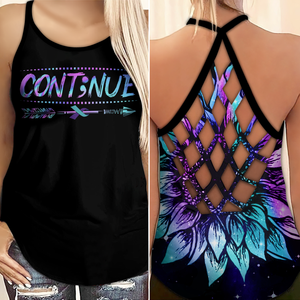 Suicide Awareness Criss Cross Tank Top Summer:  Continue