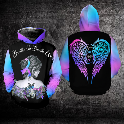 Suicide Prevention Awareness Hoodie 3D Full Print : Breathe In Breathe Out