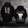 Personalized Autism Awareness Hoodie 3D : Autism is A Journey I Never Planned