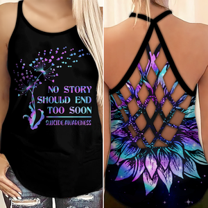 Suicide Awareness Criss Cross Tank Top Summer: No story