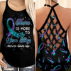 Suicide Awareness Criss Cross Tank Top Summer: There is more to your story 3108