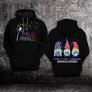 Autism Awareness Hoodie 3D : SPREAD KINDNESS