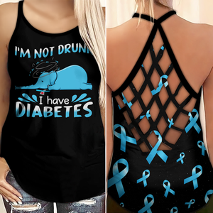 Diabetes Awareness Criss Cross Tank Top Summer: I'm Not Drunk