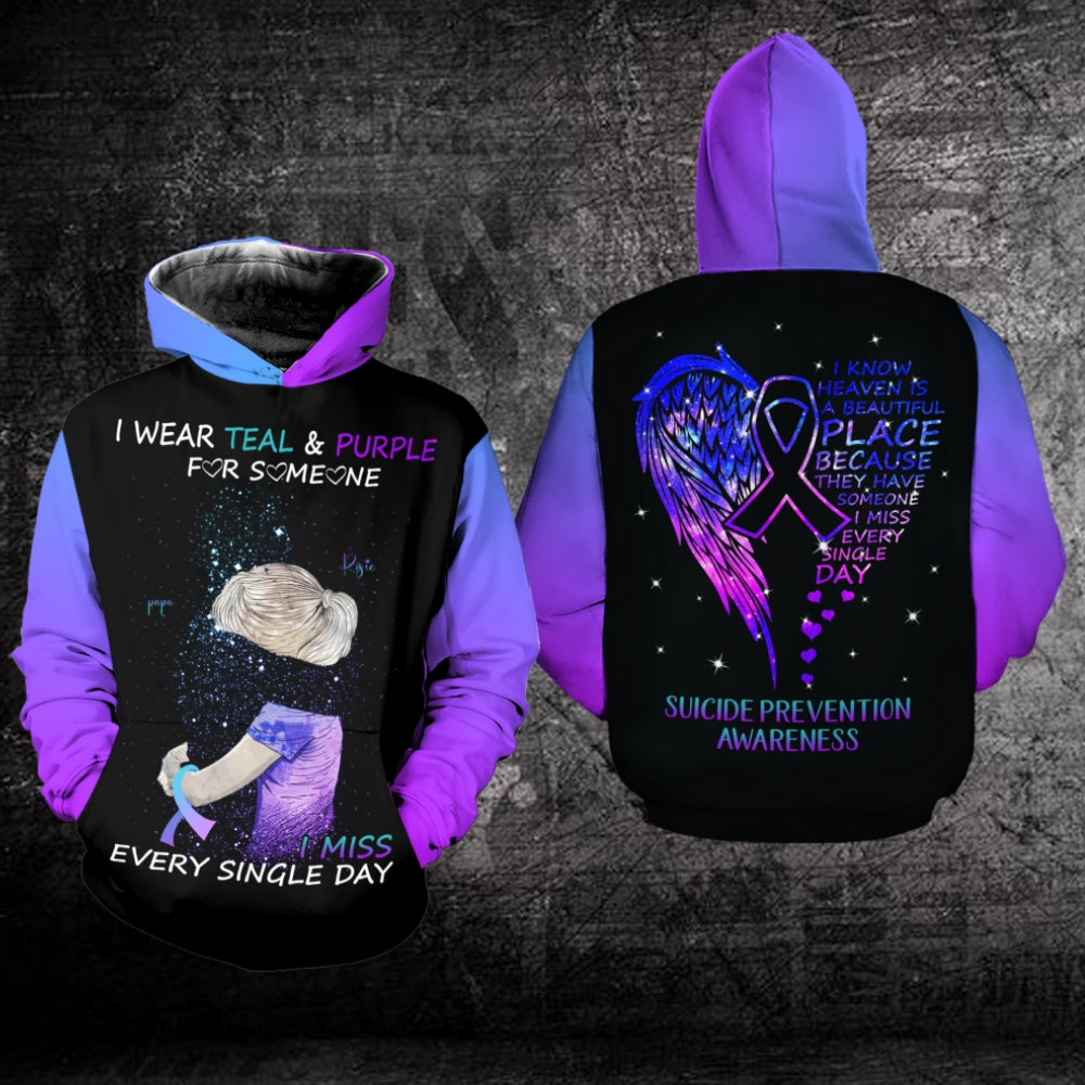 Personalized Suicide Prevention Awareness Hoodie 3D For Women