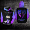 Personalized Suicide Prevention Awareness Hoodie 3D For Women For Men : I Wear Teal Purple for Someone, I Know Heaven
